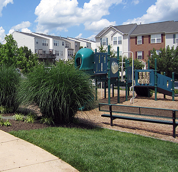 Cascades Park playground and tennis courts