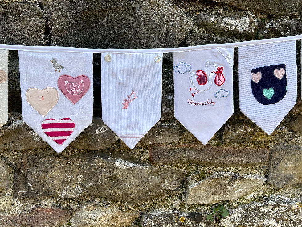 Thumbnail: Baby Clothes Bunting, child room decoration, room decor, gift for child, gift fo