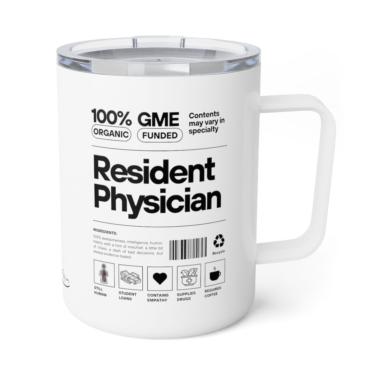 Resident Physician Insulated Coffee Mug, 10oz