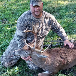 Man with deer