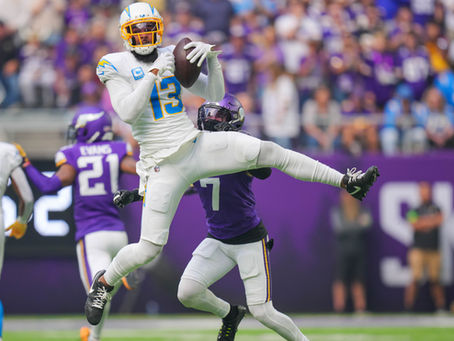 Los Angeles Chargers WR Keenan Allen against Minnesota Vikings CB Byron Murphy Jr.