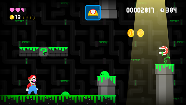 Vector illustration depiction of an imaginary Super Mario Bros game