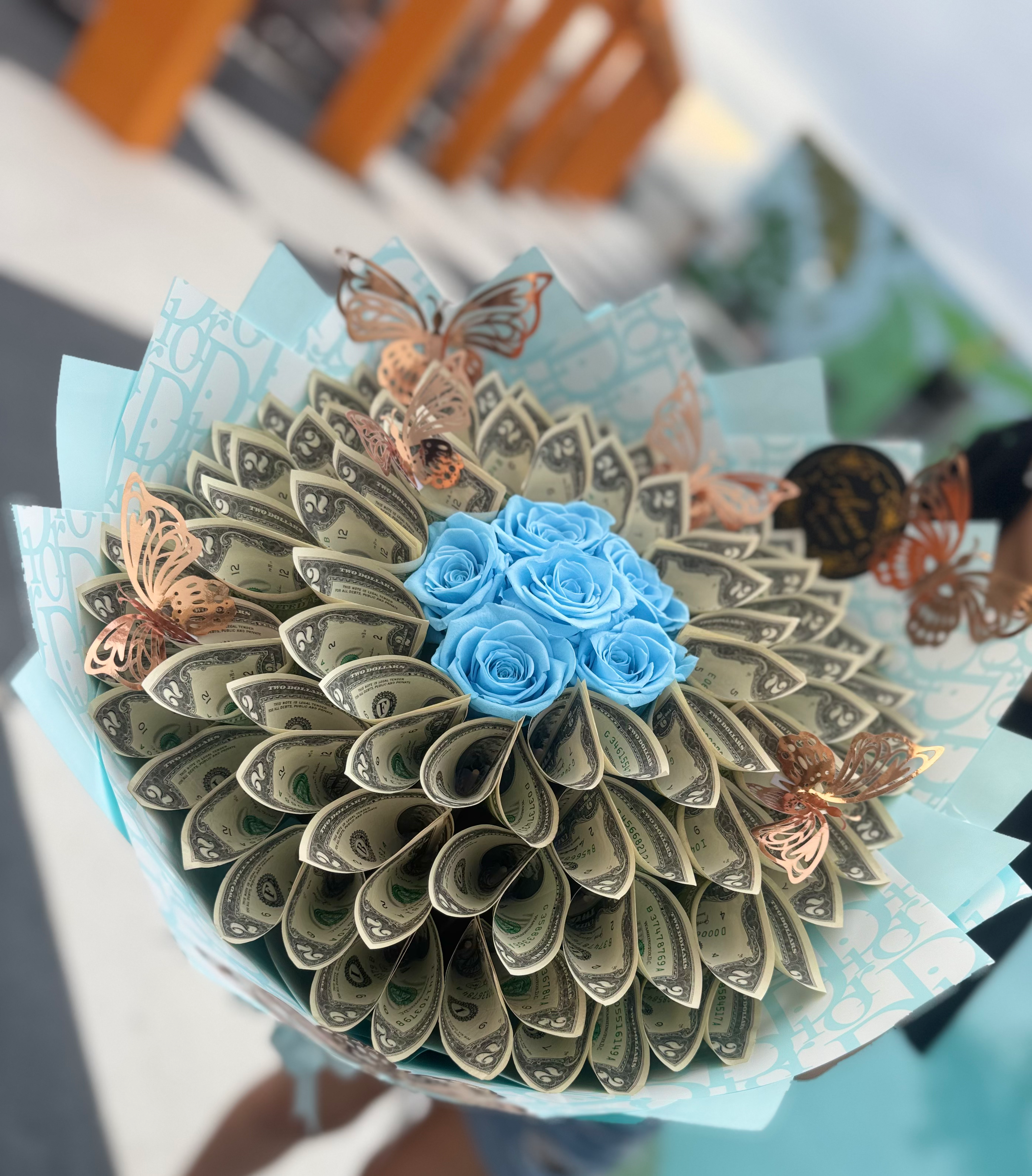 Baby Blue Medium Ramo Buchón 