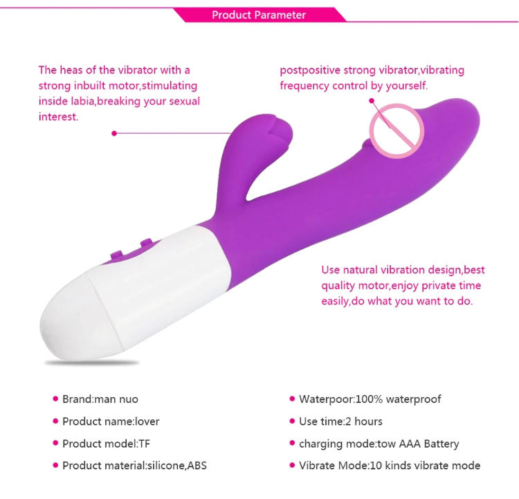 Miniatura: Vibrador con estimulador de clitoris