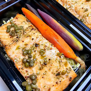 Salmon with Lemon Caper Butter