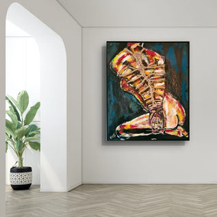 dragon fly, schilderij, burnout, loslaten shibari