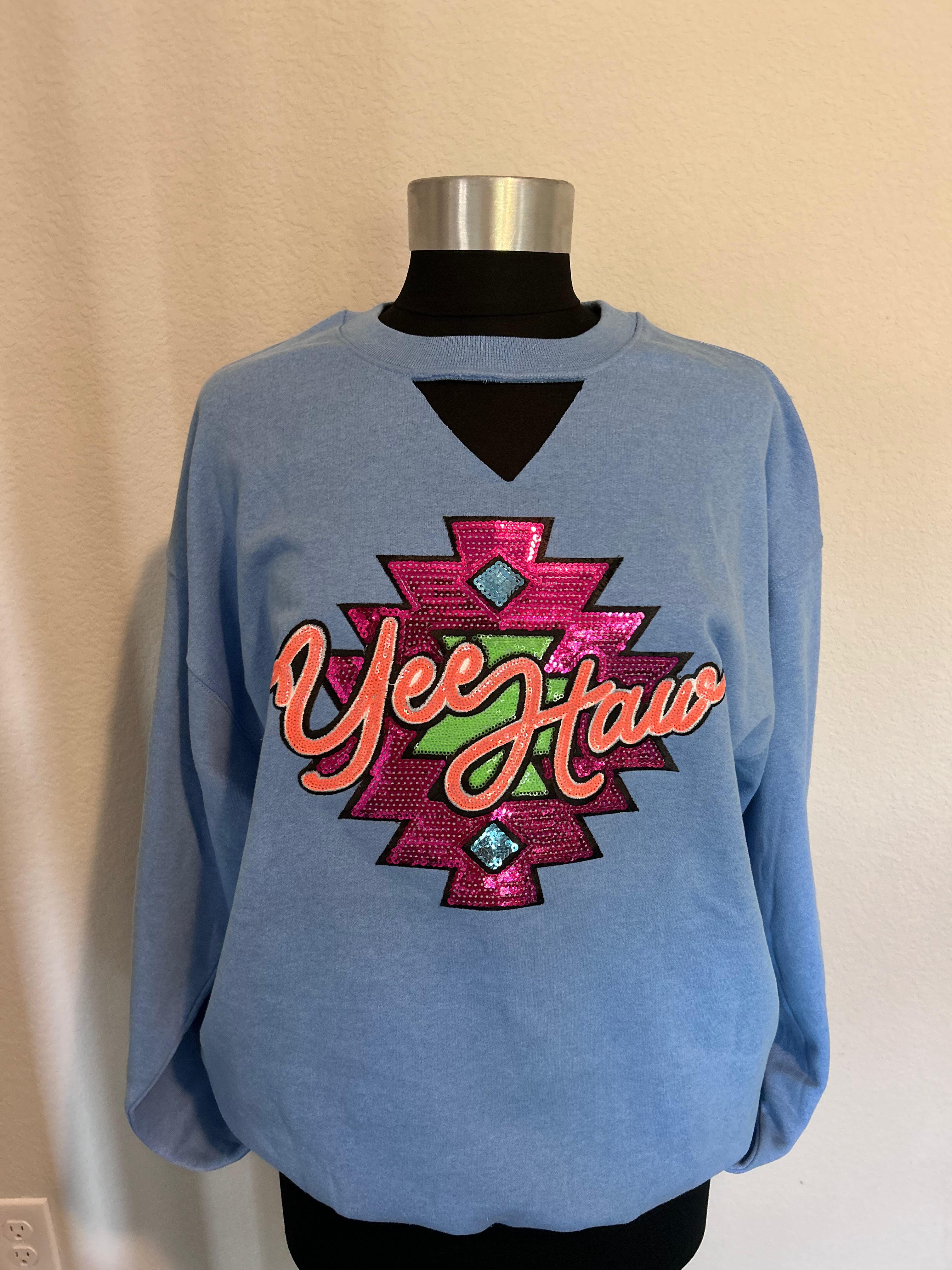 Sequin Yee Haw Sweatshirt 