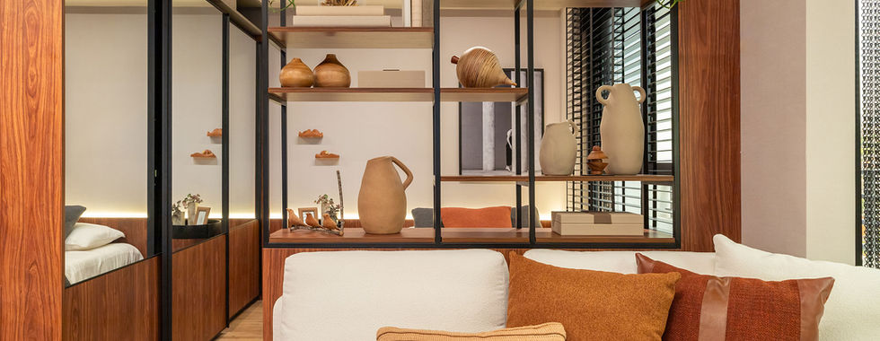 Cores setorizam ambientes neste estúdio de apenas 28 m²