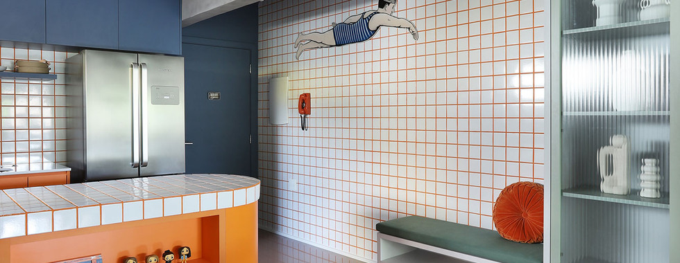 Música de Barbatuques inspira apartamento colorido de 90 m²