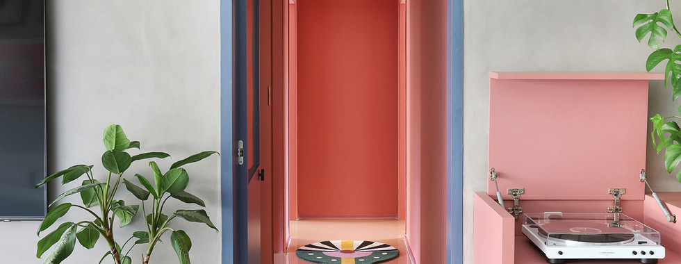 Música de Barbatuques inspira apartamento colorido de 90 m²