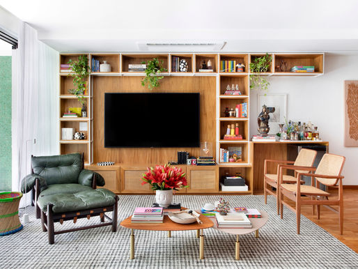 Apartamento de 150 m², no Leblon (RJ) vira o novo lar de um casal com uma filha 