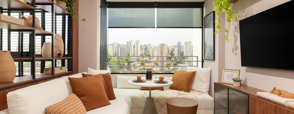Cores setorizam ambientes neste estúdio de apenas 28 m²