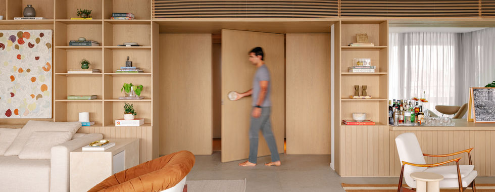 Reforma de apartamento de 354 m² cria projeto amplo, moderno e com vista incrível