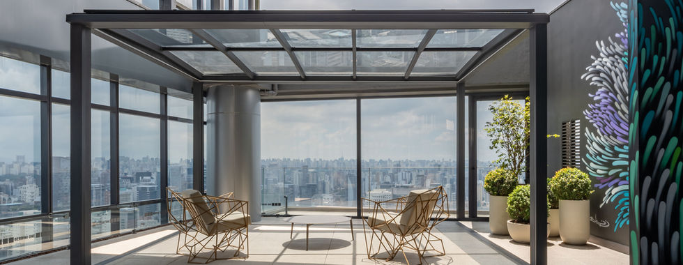 Terraço comercial se transforma em área de coworking e espaço de eventos