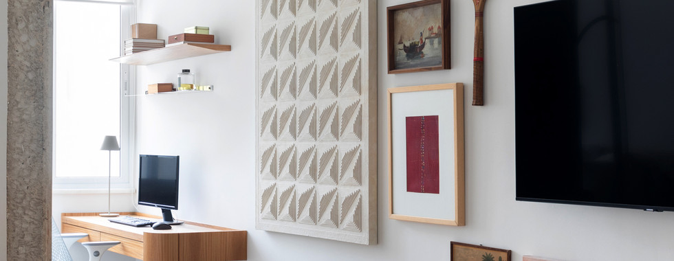 Apartamento de 40m² aposta na integração, luz natural e design minimalista