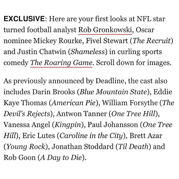 Article from Deadline The Roaring Game