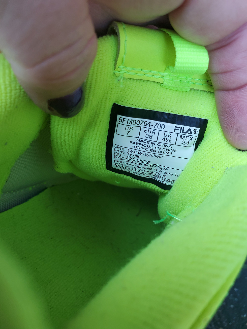 Thumbnail: Neon Green Fila Platform Sneakers