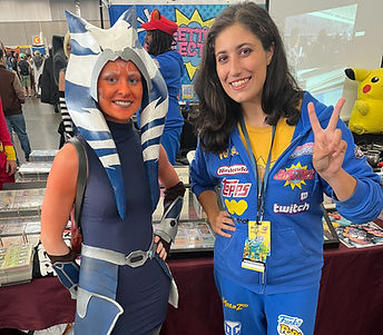 ashoka star wars cosplay cosplayer behira fan expo boston comic con anime show convention tcg cards sweet tooth collectibles
