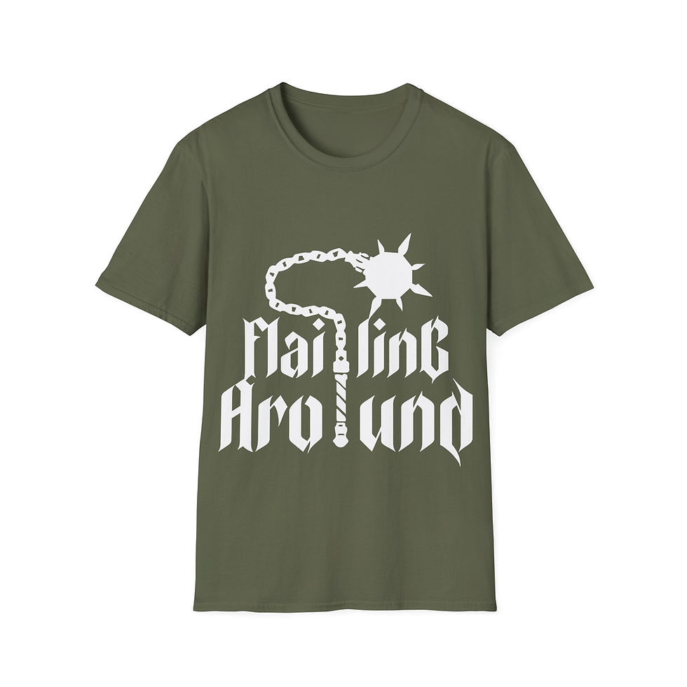 Thumbnail: Flailing Around (White) - Unisex Softstyle T-Shirt