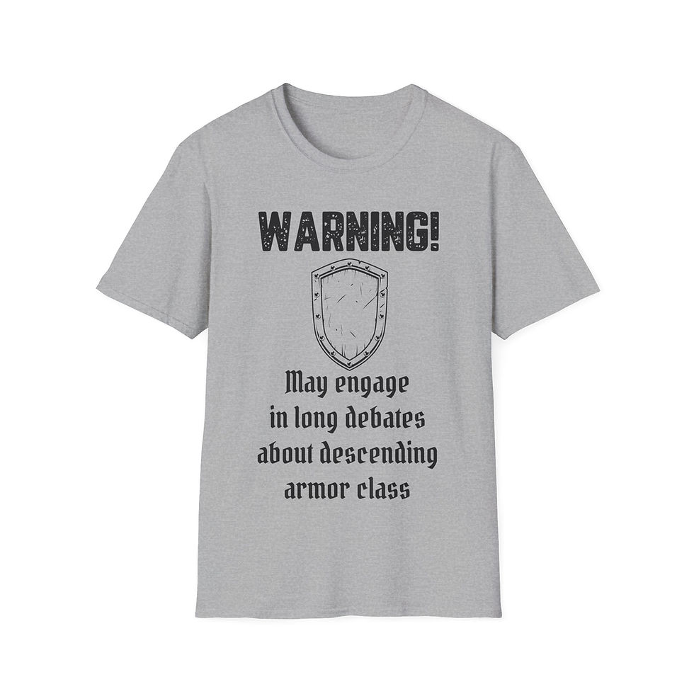 Thumbnail: Descending armor class (black lettering) - Unisex Softstyle T-Shirt