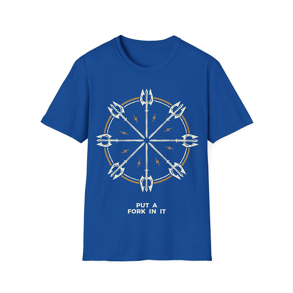Thumbnail: Put a Fork in it 2 (white lettering) - Unisex Softstyle T-Shirt