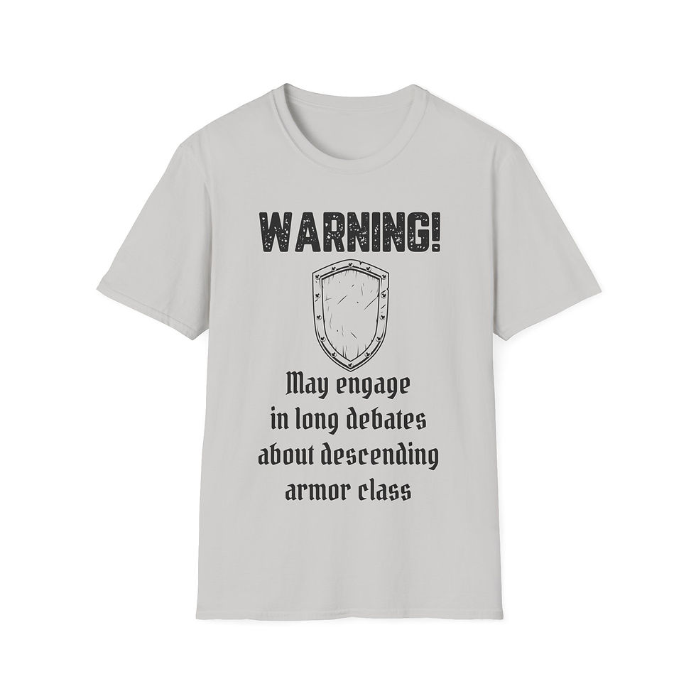 Thumbnail: Descending armor class (black lettering) - Unisex Softstyle T-Shirt