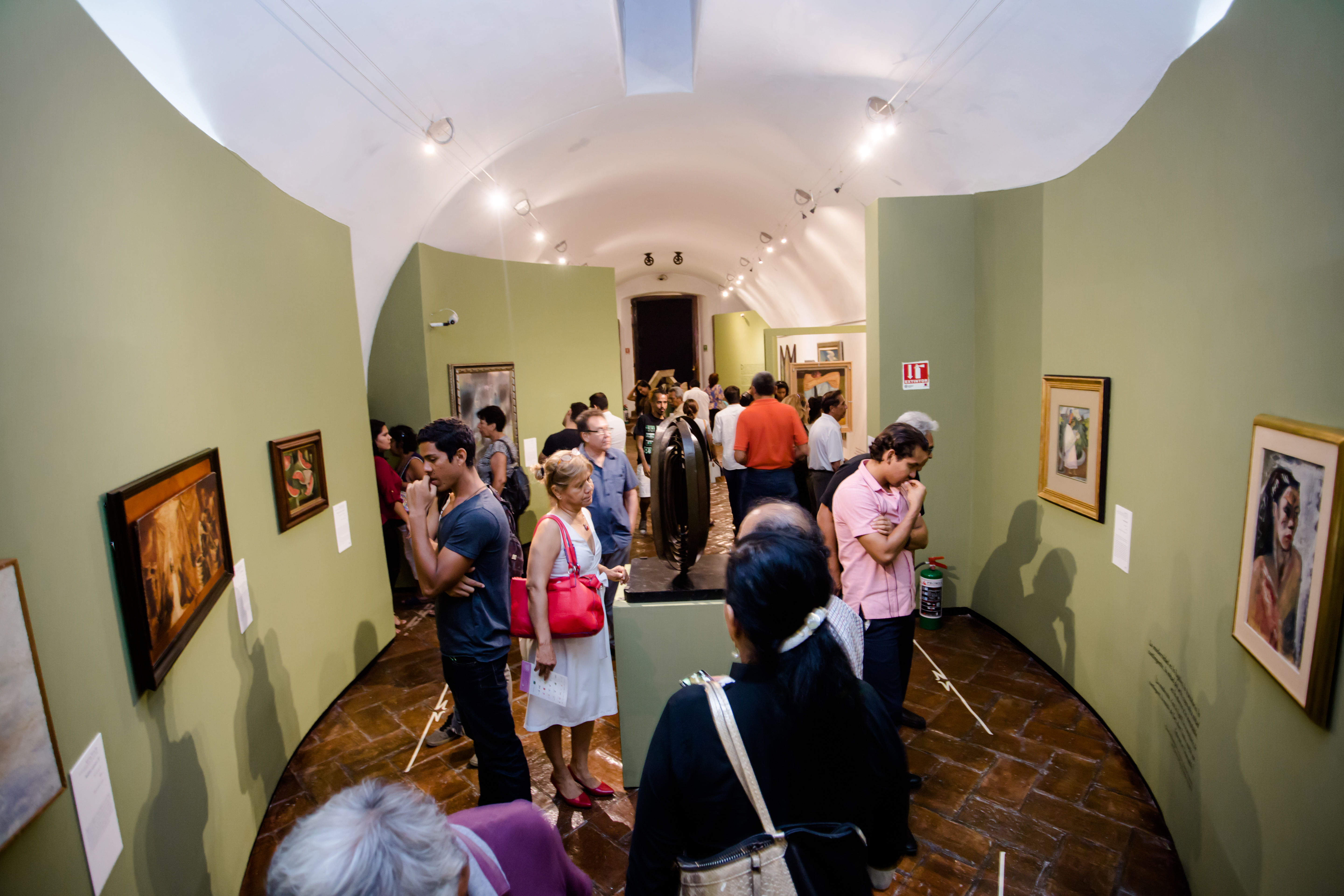 Visitantes de la exposición