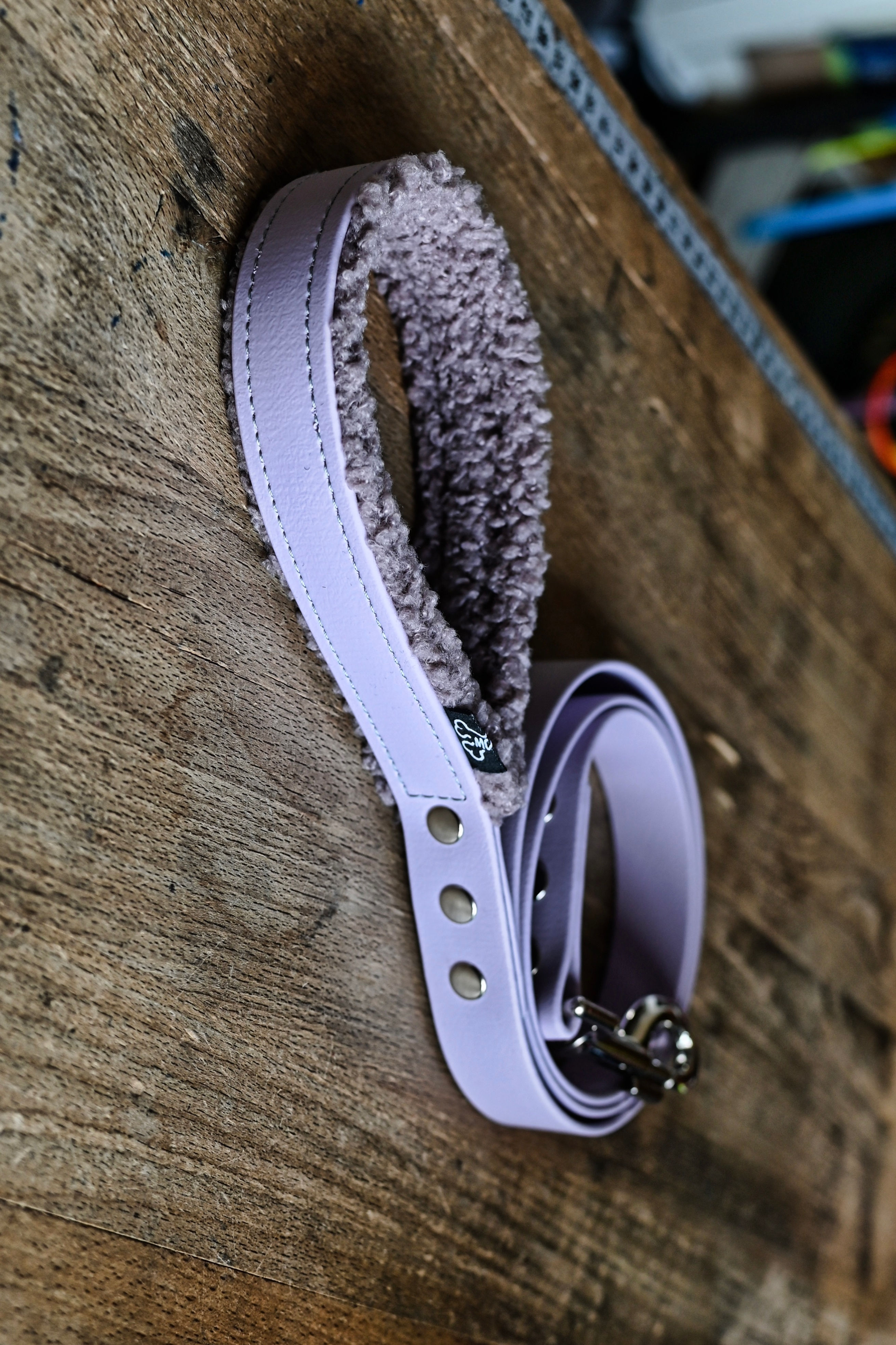 Laisse biothane 25mm poignée doublée bouclettes