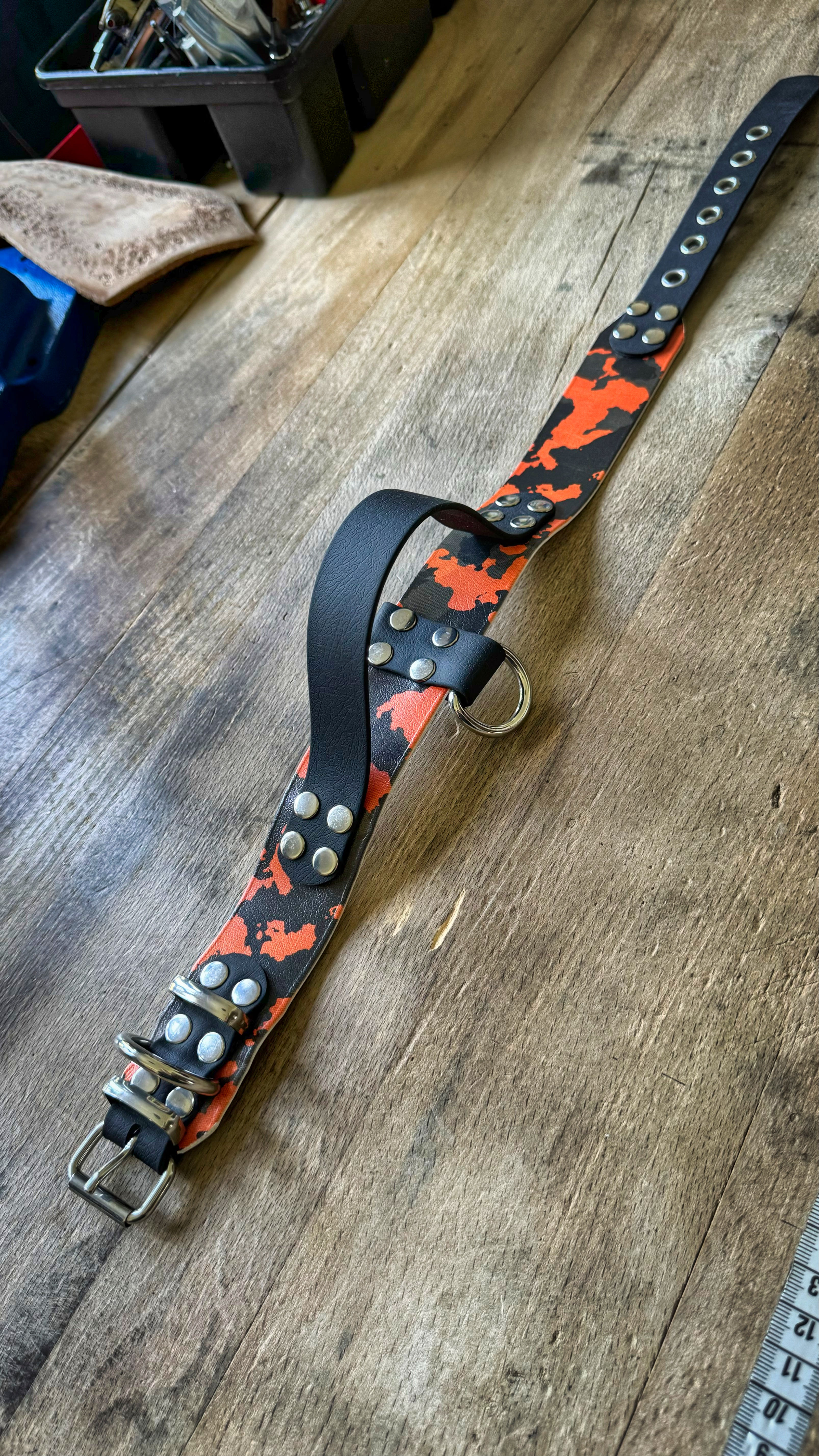 Collier intervention camouflage orange 38mm