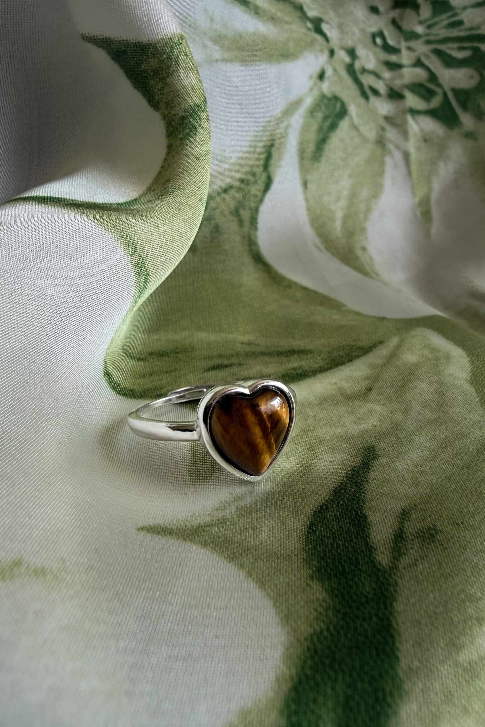 Tigeröga ring l Hjärta