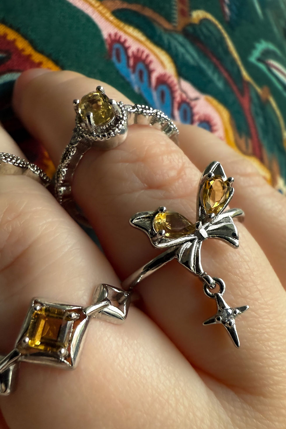 Thumbnail: Citrin ring | med Moissanit