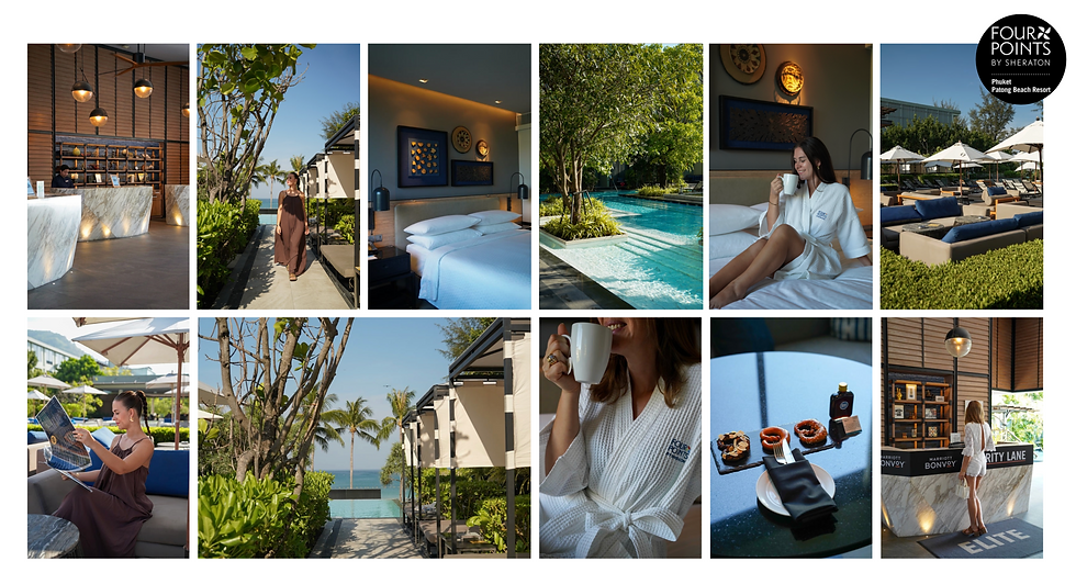 Luxury hotel lifestyle collage by a hotel photographer in Perth.