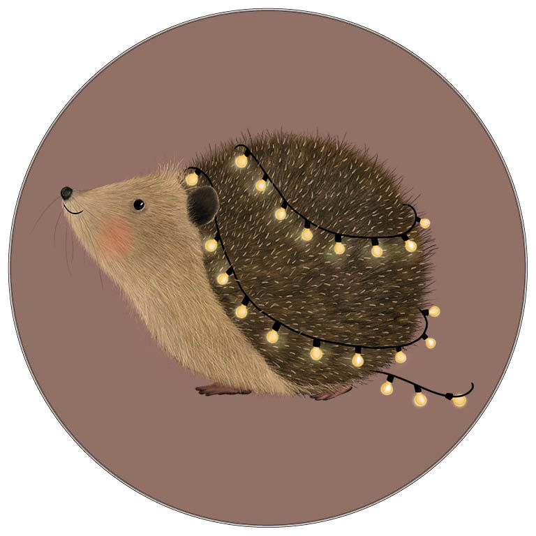 Egel met lichtjes