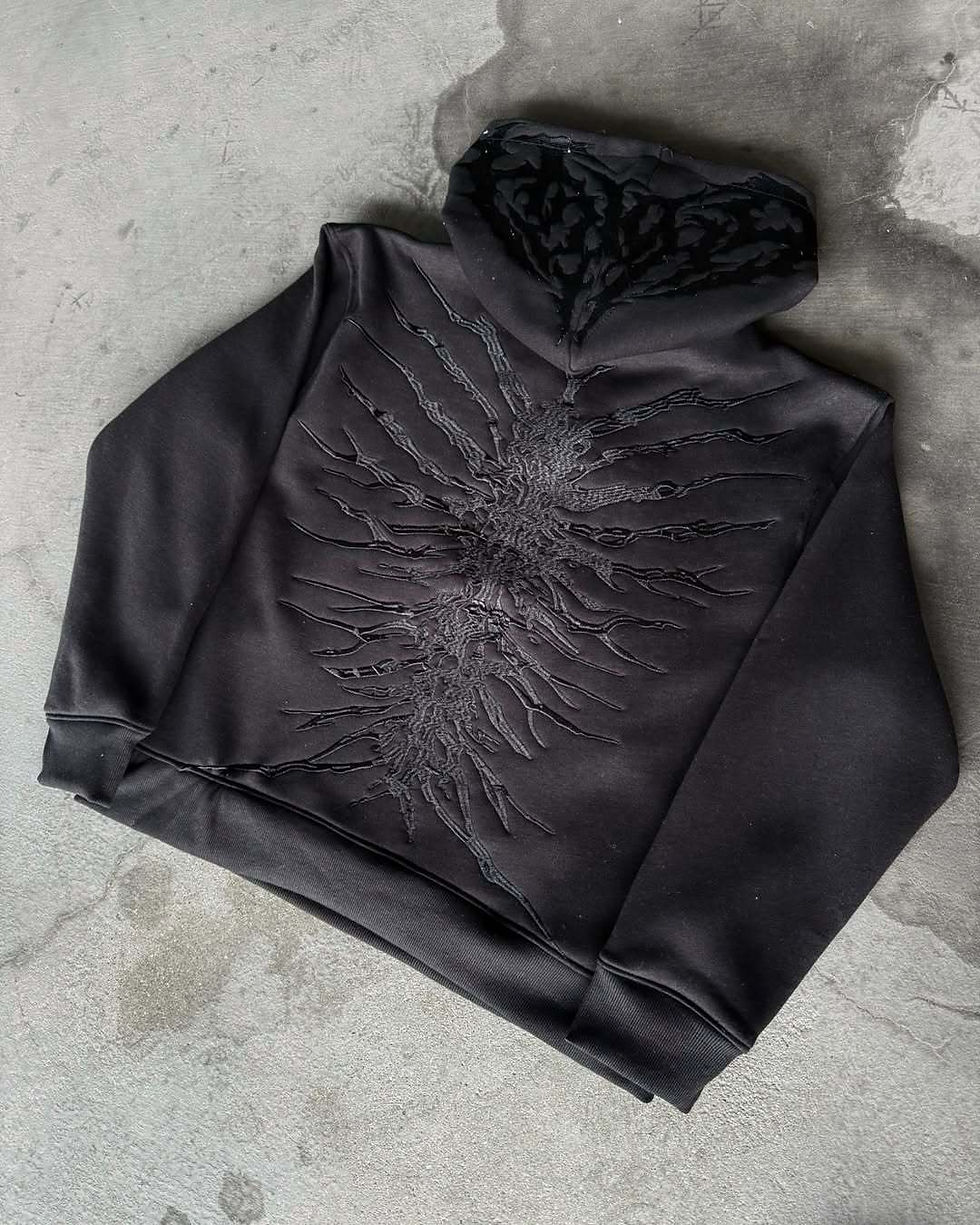 Thumbnail: Retro Washed Distressed Zip Hoodie Streetwear Unisex Sweatshirt