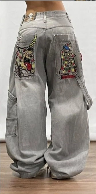Thumbnail: Retro Embroidered Hip-Hop Streetwear  Men’s  Pants
