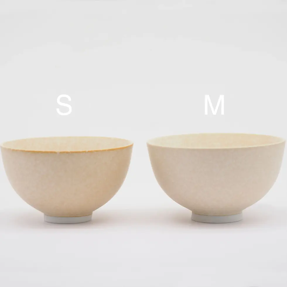 縮圖：CHIPS JAPAN 「Bread and Rice」日常烘烤感美濃燒小巧餐碗 S 10cm - 芝麻白