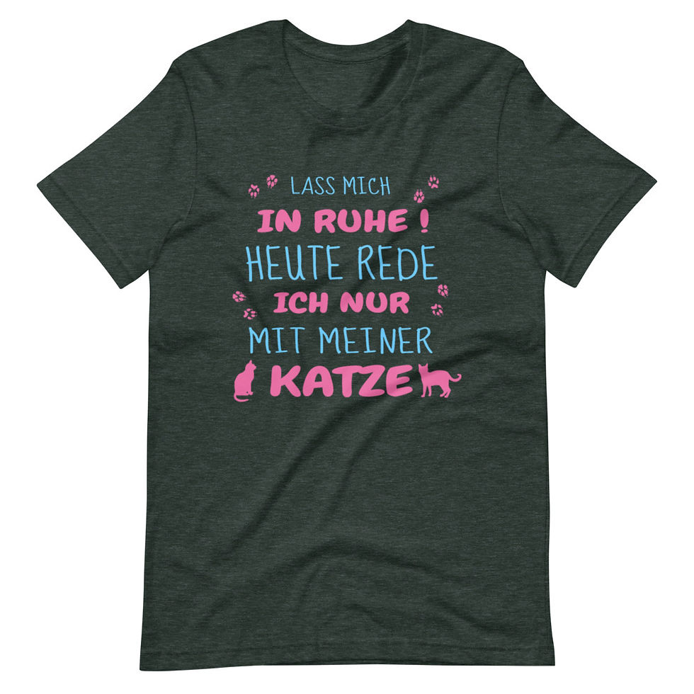 Thumbnail: rede-mit-katze-verrueckt-cats-cat-in-ruhe Short-Sleeve Graphic T-Shirt