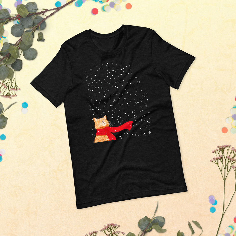 Thumbnail: Tabby-Snowcat Short-Sleeve Graphic T-Shirt