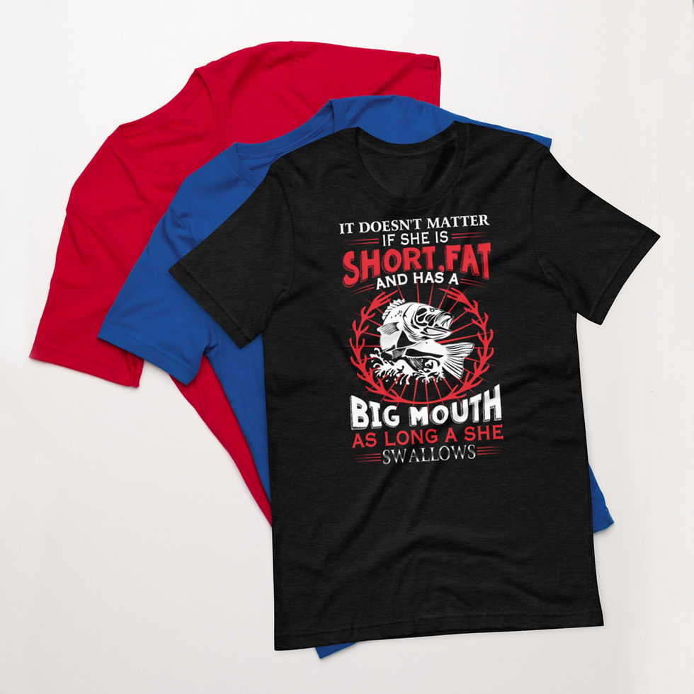 Thumbnail: She-Is-Short-Fat-And-Has-A-Big-Mouth-Short-Sleeve Graphic T-Shirt