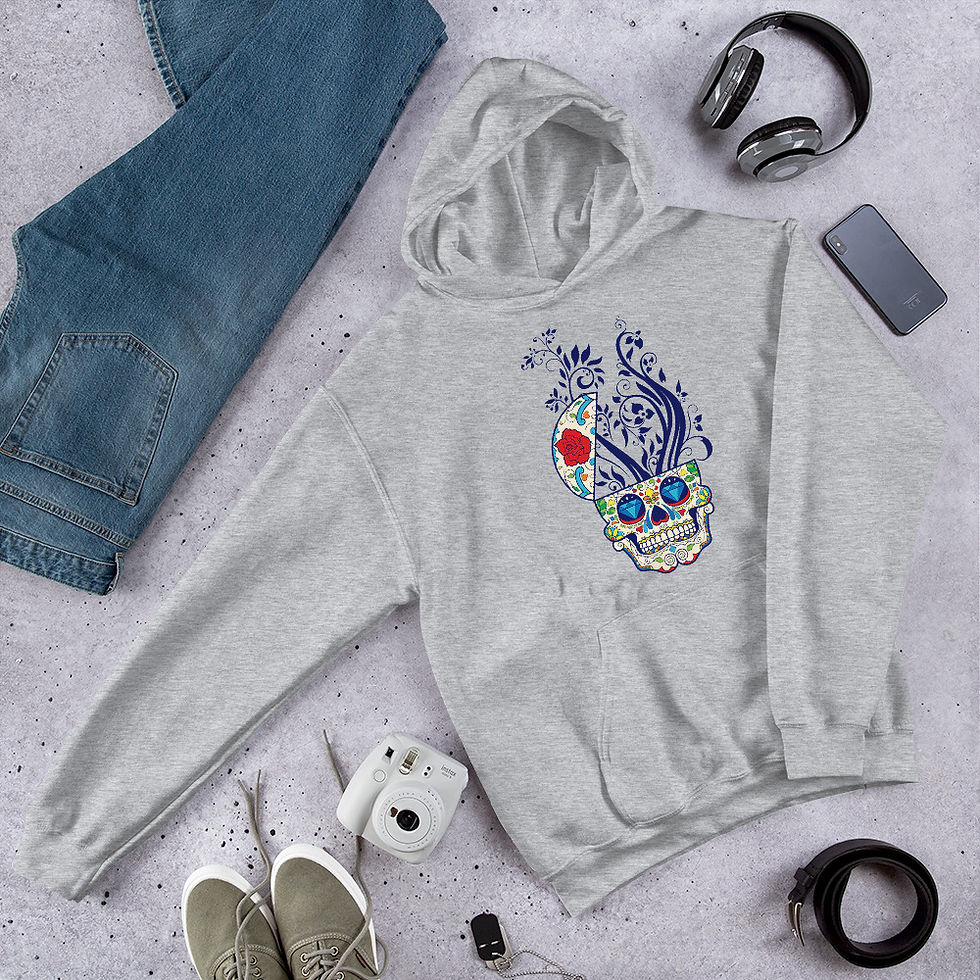 الصورة المصغرة: Dia de Muerte Skull 477 Hoodie
