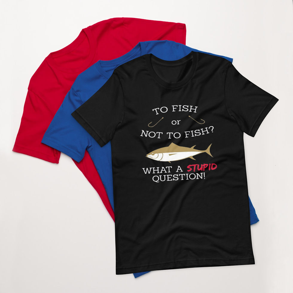 Thumbnail: To-Fish-or-Not-To-Fish-What-a-Stupid-Question-Fish Short-Sleeve Graphic T-Shirt