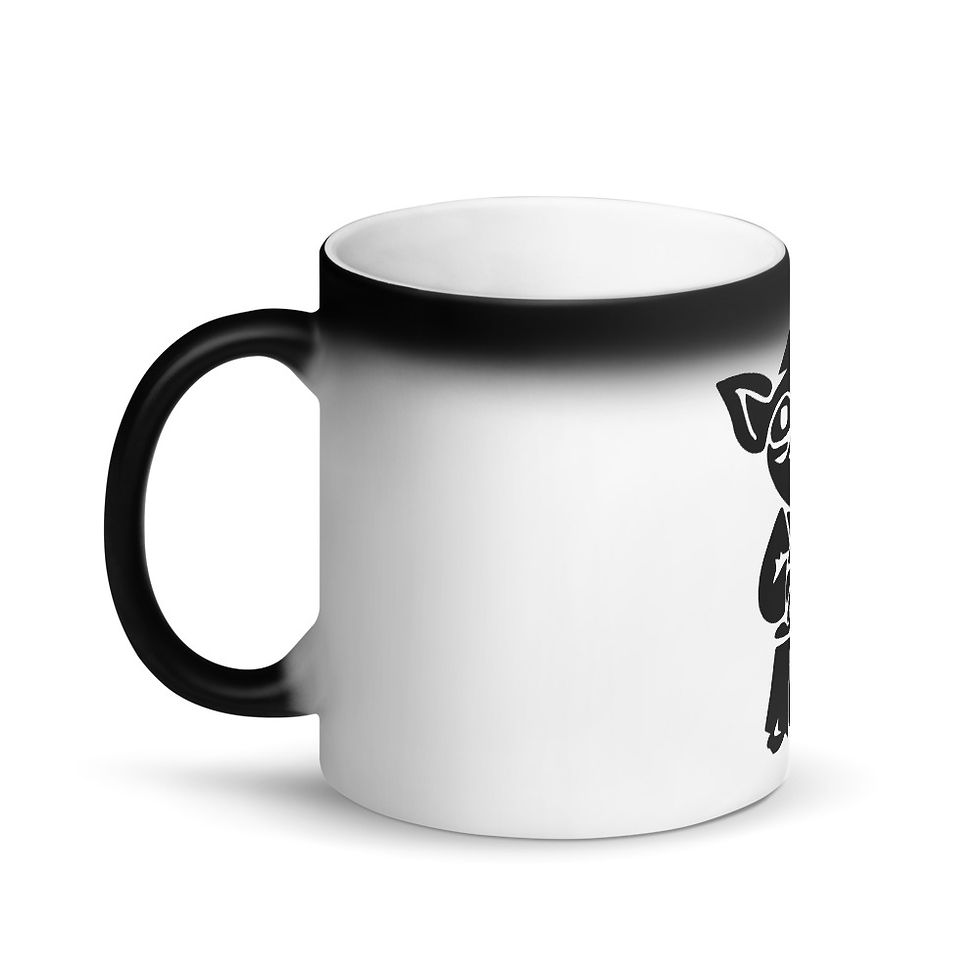 Thumbnail: Yoda II Matte Black Magic Mug