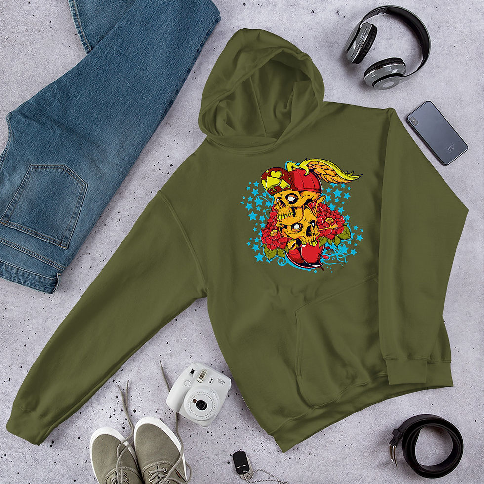 Thumbnail: Skull With Wings Hoodie