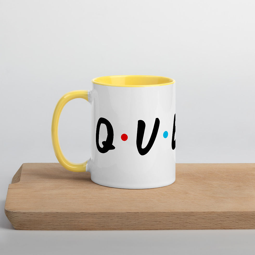 Thumbnail: Queen Friends. Mug with Color Inside Graphic tee's