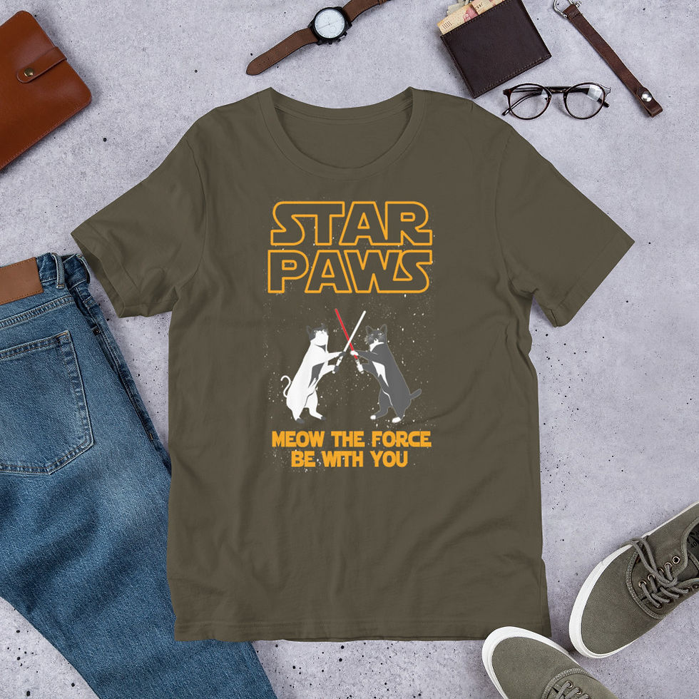 Thumbnail: Star-Wars-cat-version Short-Sleeve Graphic T-Shirt