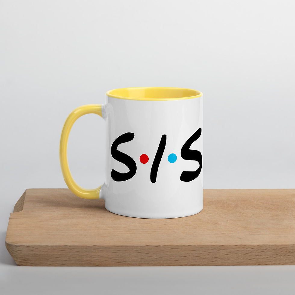 Thumbnail: Sistas Friends. Mug with Color Inside Graphic tee's