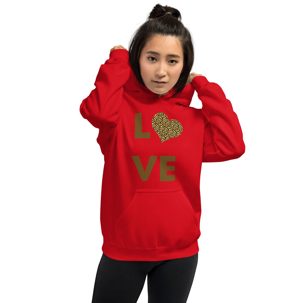 Thumbnail: leopard Print Heart-Hoodie
