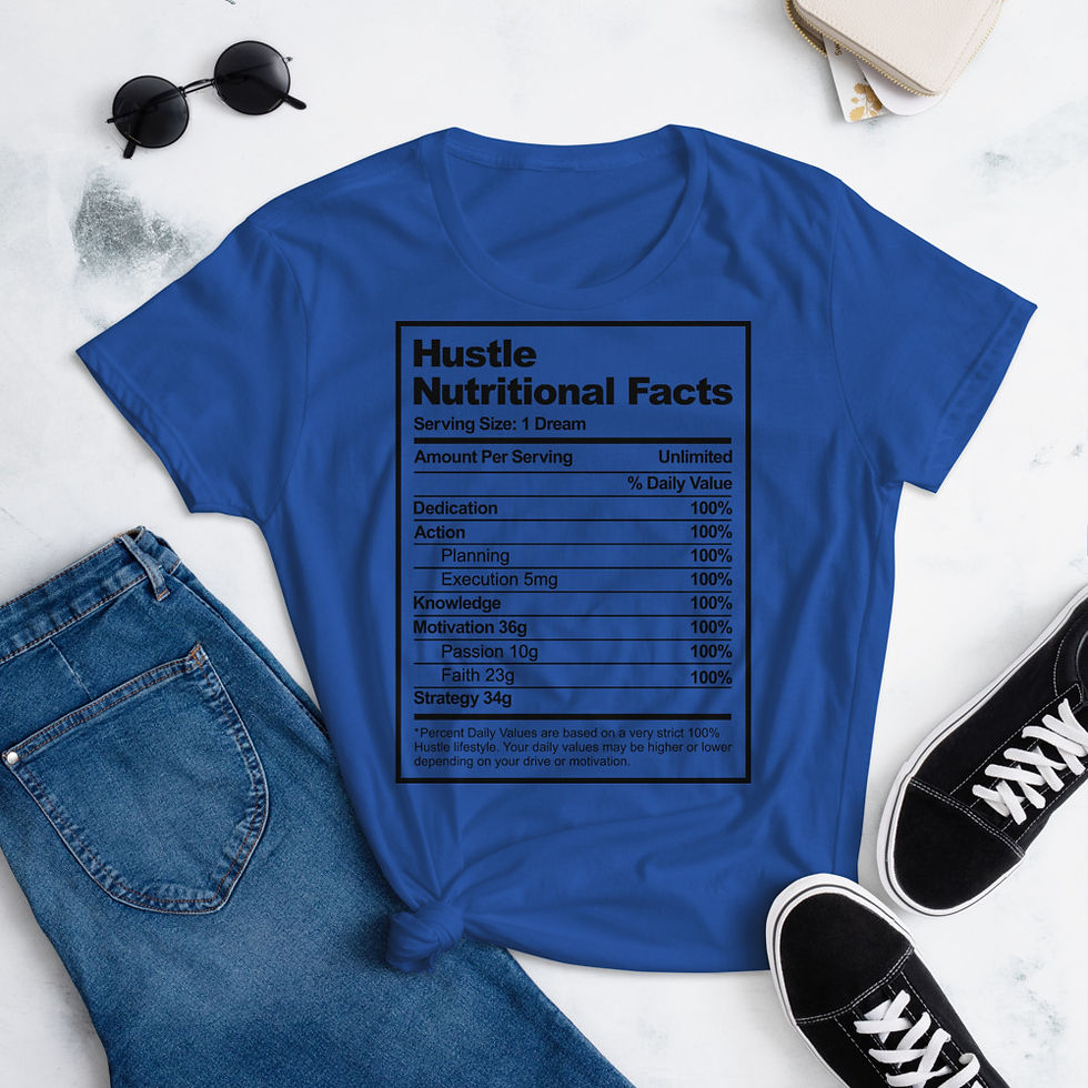 Thumbnail: Hustle Nutritional Facts Women's short sleeve t-shirt