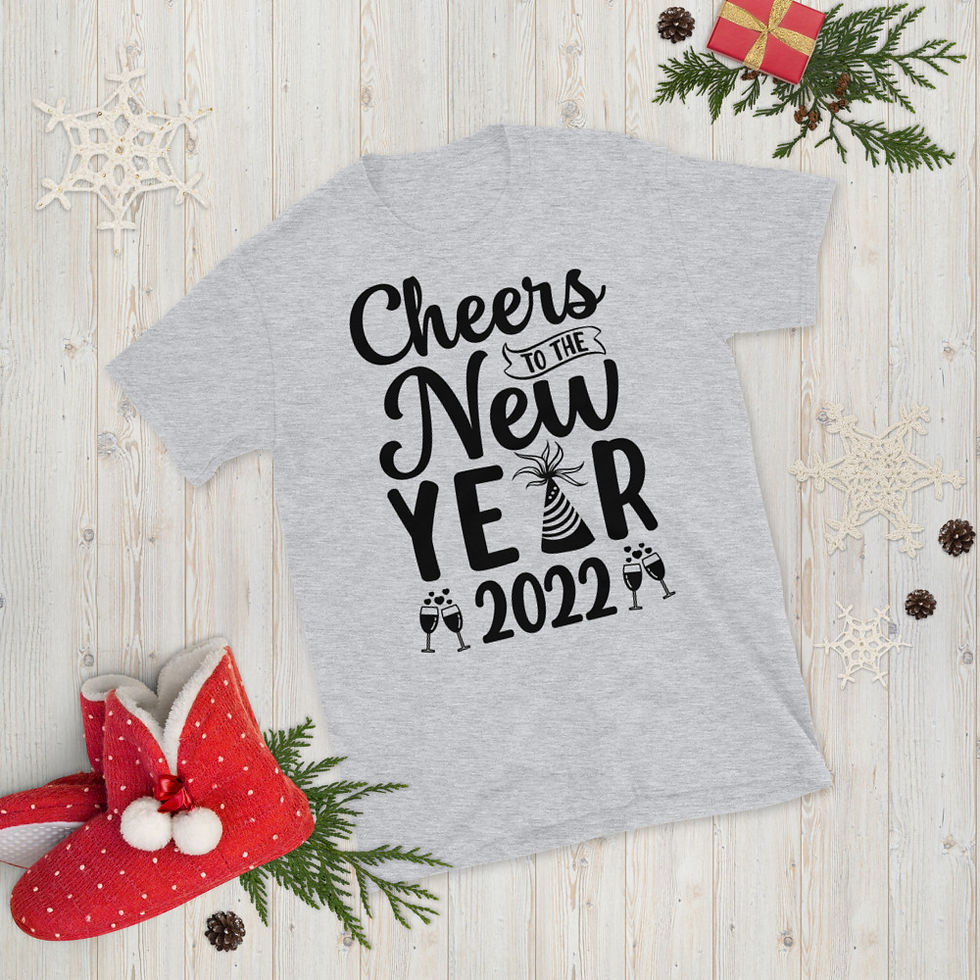 Thumbnail: Cheers--to-the-new-year-2022 Short-Sleeve T-Shirt
