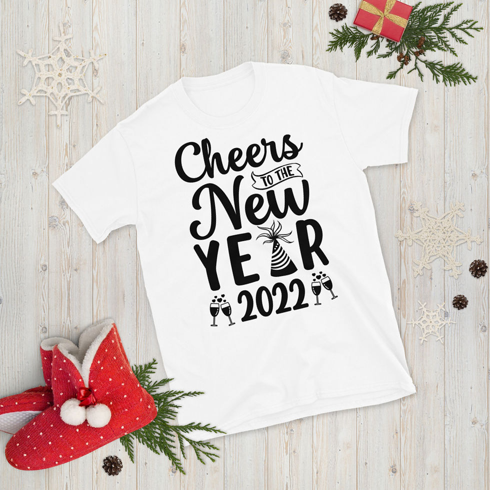 Thumbnail: Cheers--to-the-new-year-2022 Short-Sleeve T-Shirt